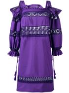 Alberta Ferretti Embroidered Dress - Pink & Purple