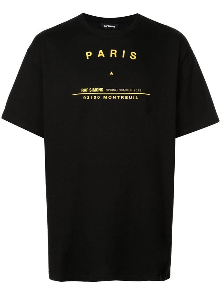 Raf Simons Paris Short-sleeve T-shirt - 00099 Black