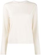 Y-3 Long Sleeve Logo Print Top - Neutrals