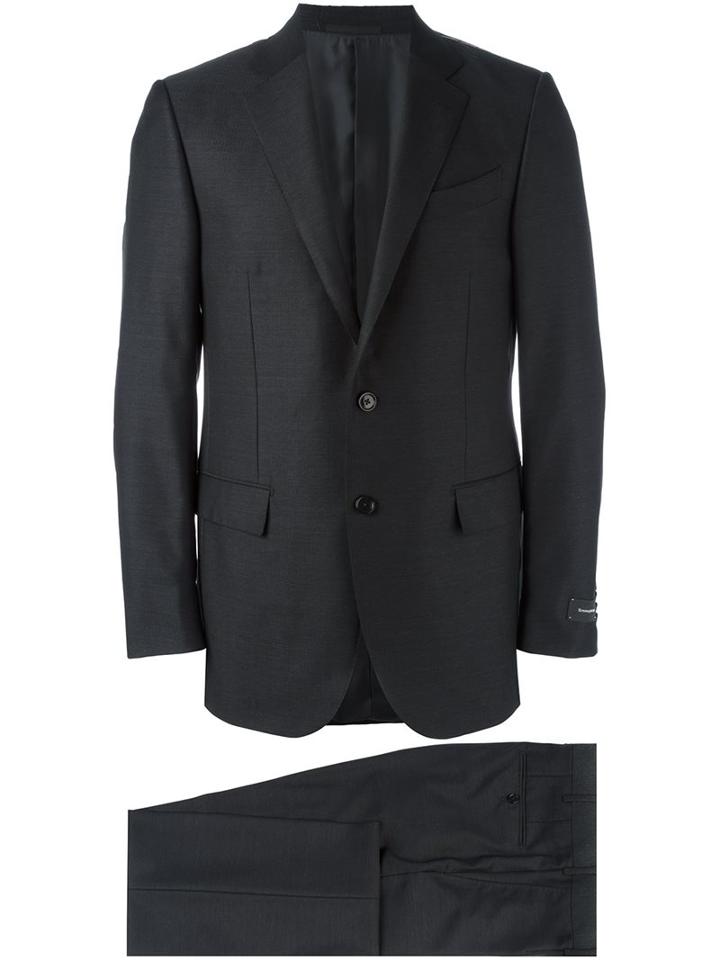 Ermenegildo Zegna Two Piece Suit, Men's, Size: 48, Grey, Cupro/wool