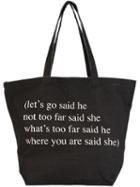 Ann Demeulemeester Poem Quote Print Tote