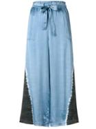 Raquel Allegra Cropped Pyjama Trousers - Blue