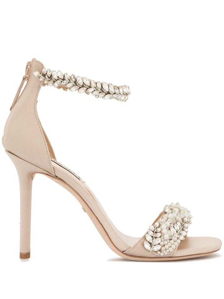 Badgley Mischka Fiorenza Embellished Sandals - Pink