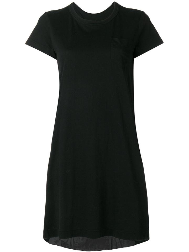 Sacai Cupro Insert T-shirt - Black