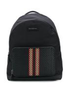 Ermenegildo Zegna Pelletessuta Striped Backpack - Black