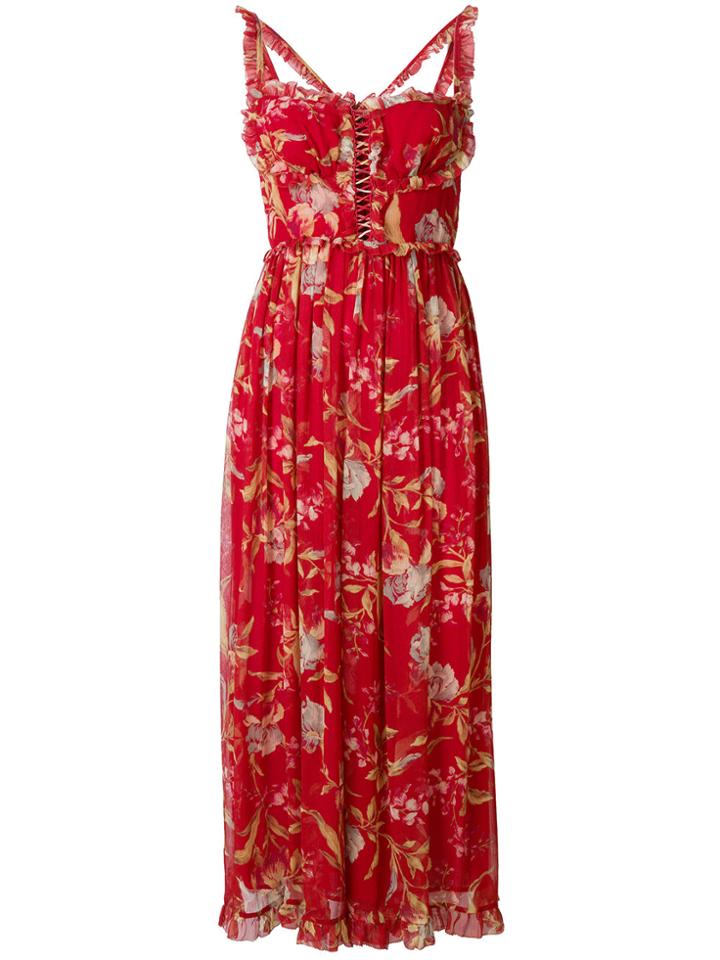 Zimmermann Floral Print Jumpsuit - Red