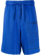 Moschino Care Label Print Track Shorts - Blue