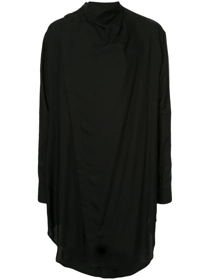 Julius Oversized Plain Shirt - Black