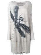 Rundholz Black Label Bug Print Tunic, Women's, Size: Small, Grey, Cotton