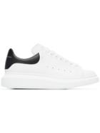 Alexander Mcqueen Navy Oversized Leather Sneakers - White