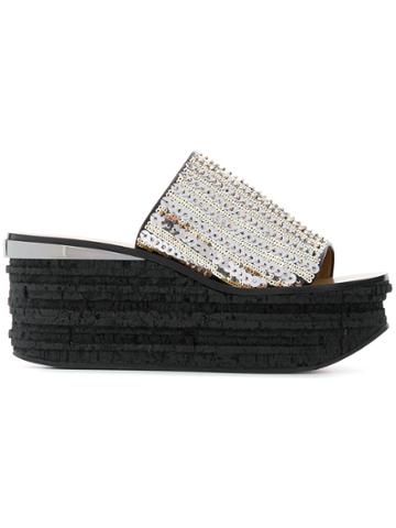 Chloé Camille Sequinned Mules - Metallic