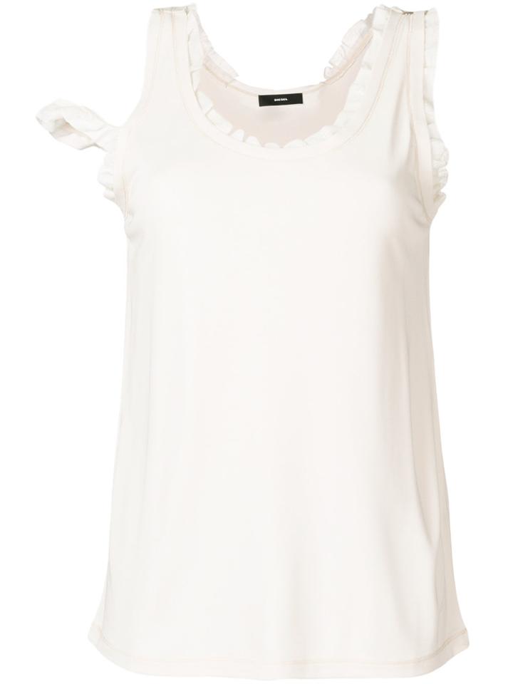 Diesel Ruffle Trim Vest - Nude & Neutrals