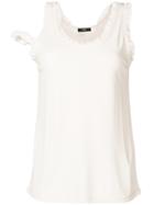 Diesel Ruffle Trim Vest - Nude & Neutrals