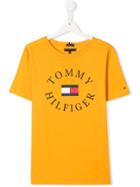 Tommy Hilfiger Junior Teen Printed Logo T-shirt - Yellow
