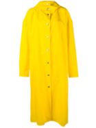 A.w.a.k.e Long Raincoat, Women's, Size: Xs, Yellow/orange, Linen/flax/cotton/polyurethane