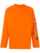 Misbhv - Snake Print Sweatshirt - Men - Cotton - M, Yellow/orange, Cotton