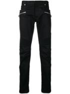Balmain Zip Embellished Jeans - Black