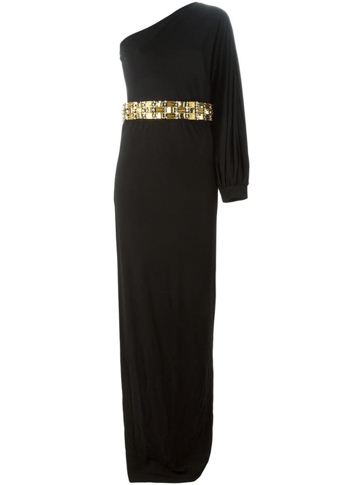 Dsquared2 One Shoulder Embellished Dress - Black