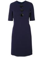 Emporio Armani Fitted Dress With Large Buttons - Blue