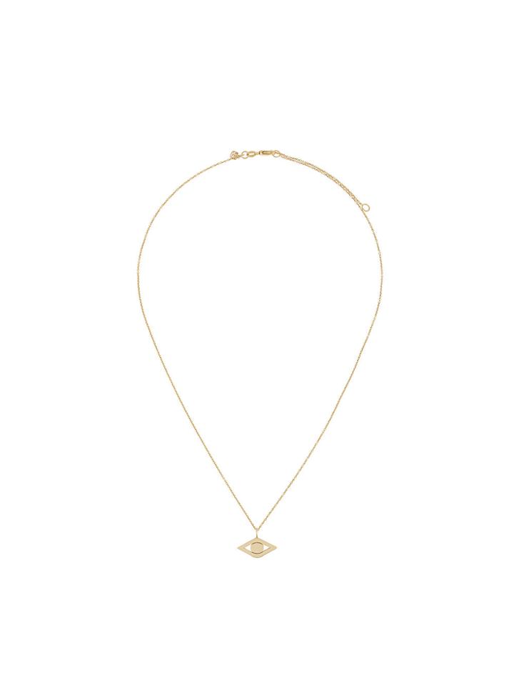 Sydney Evan 14kt Yellow Gold Pure Evil Eye Pendant Necklace - Metallic