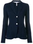 Harris Wharf London Textured Button Blazer - Blue