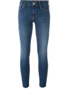 Mother 'looker' Ankle Fray Jeans, Women's, Size: 24, Blue, Cotton/polyester/spandex/elastane