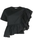 3.1 Phillip Lim Asymmetric Frill-trim Top - Black