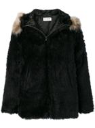 Saint Laurent Fur-trim Zipped Jacket - Black