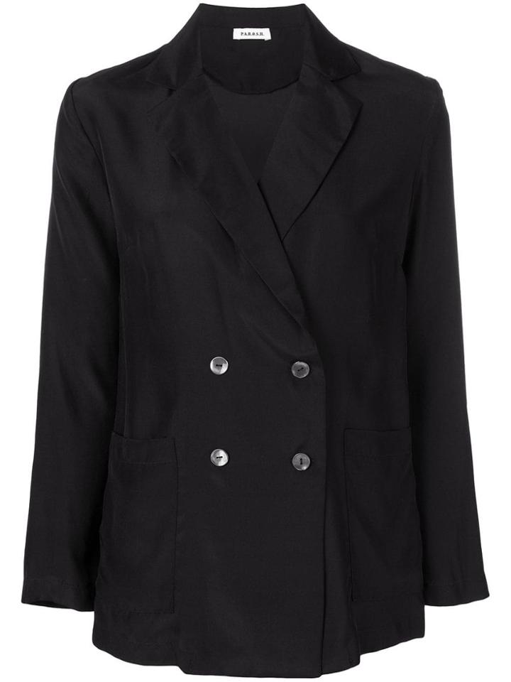P.a.r.o.s.h. Double Buttoned Blazer - Black