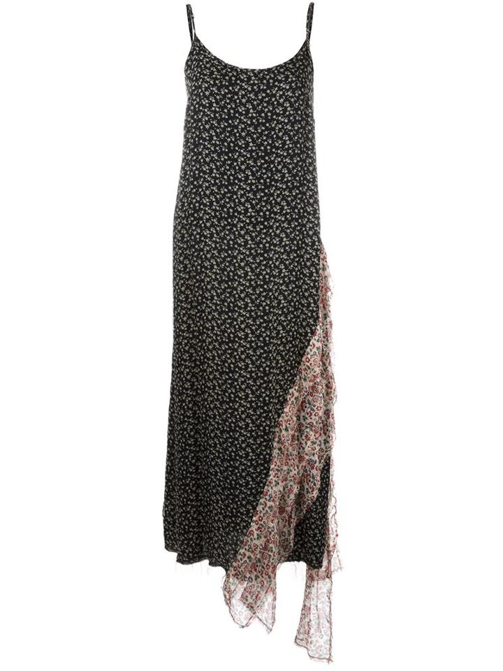 R13 Floral Print Shift Dress, Women's, Size: Small, Blue, Silk
