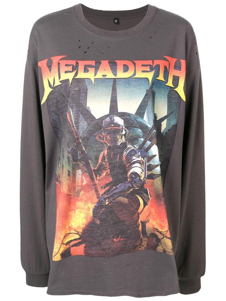 R13 Megadeth Loose T-shirt - Grey