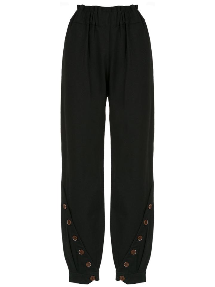 Lilly Sarti Buttoned Pants - Black