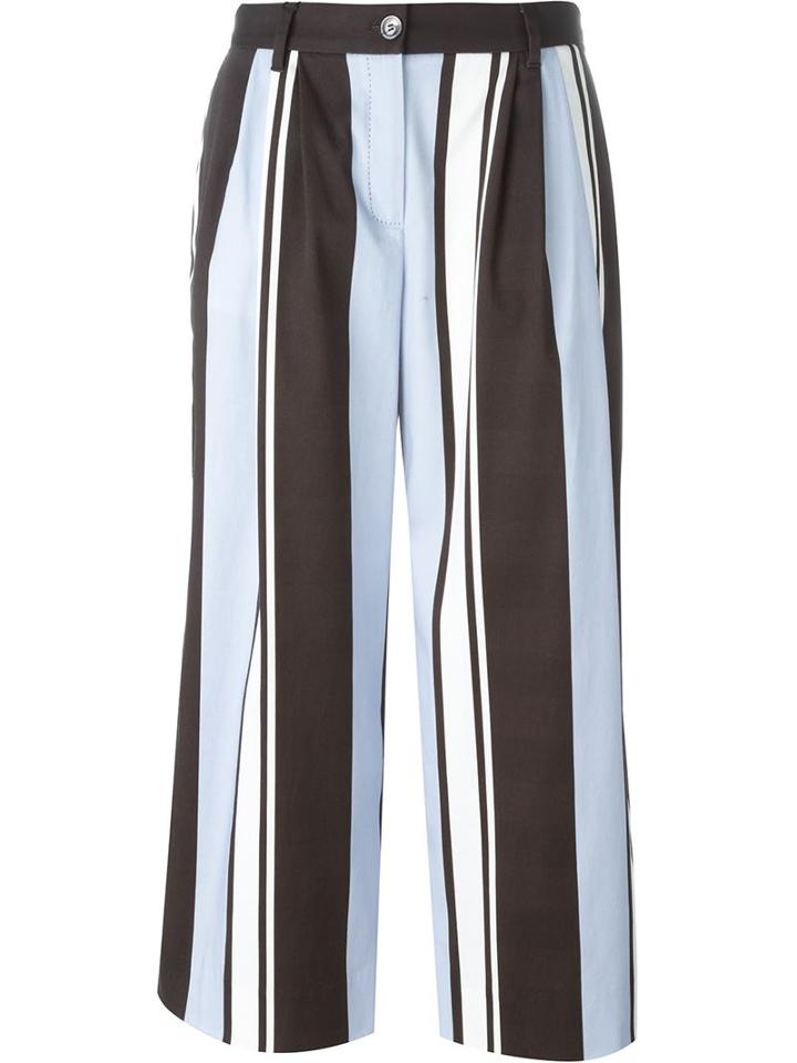 Dolce & Gabbana Striped Cropped Trousers