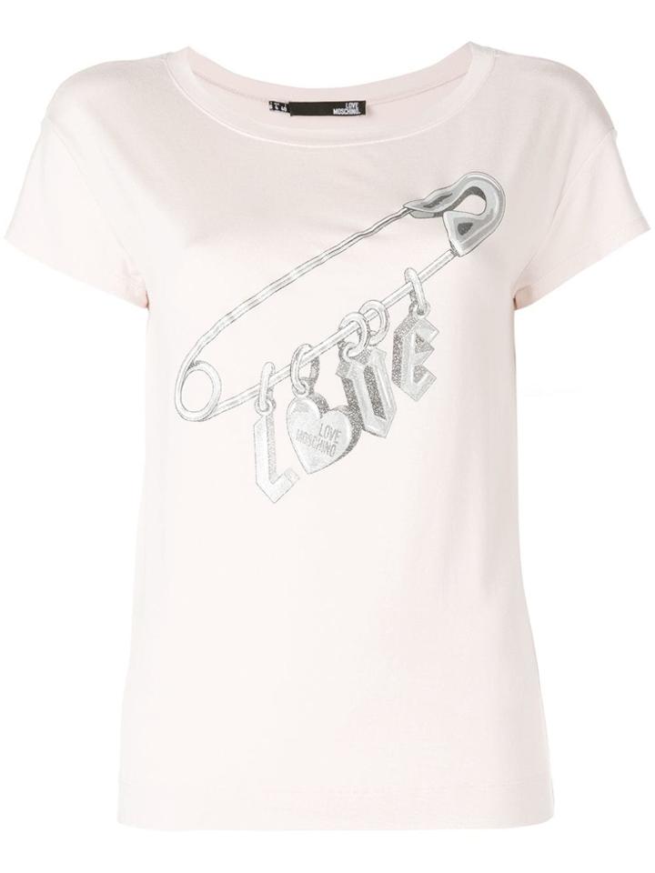 Love Moschino Love Safety Pin T-shirt - Pink