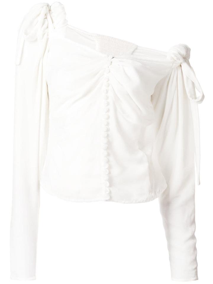 Magda Butrym Leticia Velvet Top - White