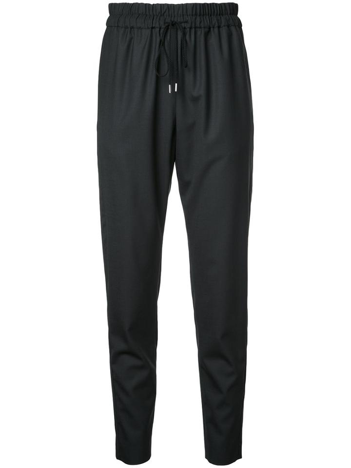 Astraet Drawstring Cropped Trousers, Women's, Size: 0, Black, Polyester