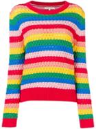 Chinti & Parker Crochet-knitted Sweater - Red
