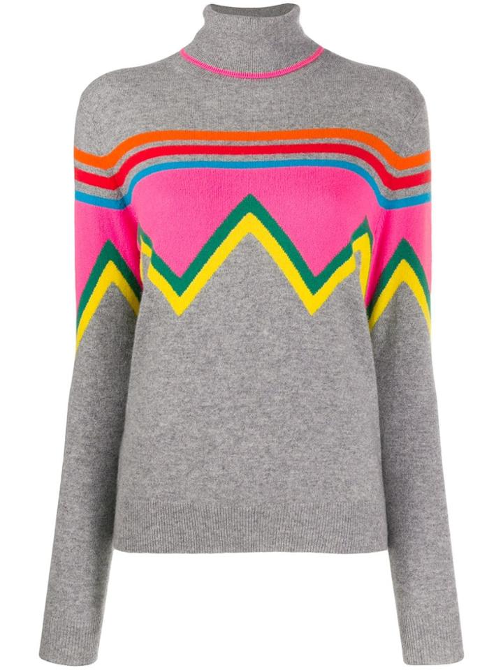 Chinti & Parker Chevron Stripe Jumper - Grey