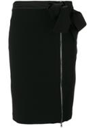 Moschino Bow Detail Zipped Skirt - Black