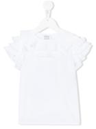 Douuod Kids Ruffled T-shirt, Girl's, Size: 6 Yrs, White