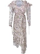 Preen By Thornton Bregazzi Alberta Floral Print Silk Wrap Dress