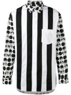 Comme Des Garçons Shirt Contrast Print Shirt, Men's, Size: Large, White, Cotton