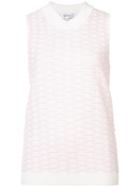 Carven - Embroidered Top - Women - Nylon/polyester/viscose - S, Pink/purple, Nylon/polyester/viscose