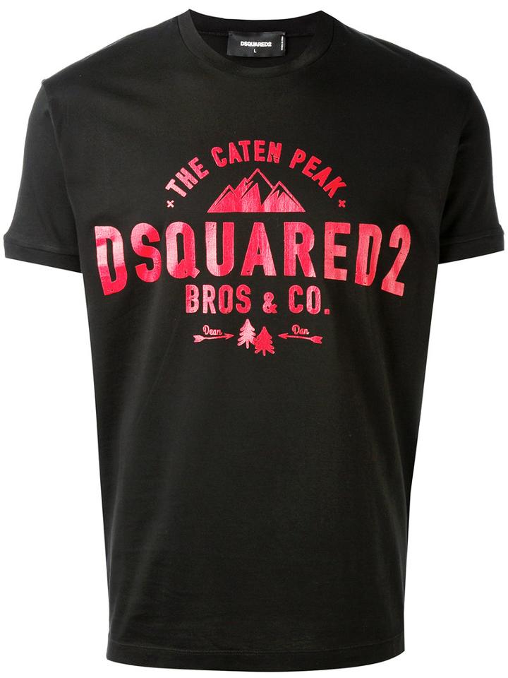 Dsquared2 - Caten Peak Printed T-shirt - Men - Cotton - M, Black, Cotton