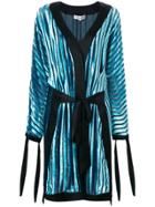Dvf Diane Von Furstenberg Velvet Wrap Dress - Blue
