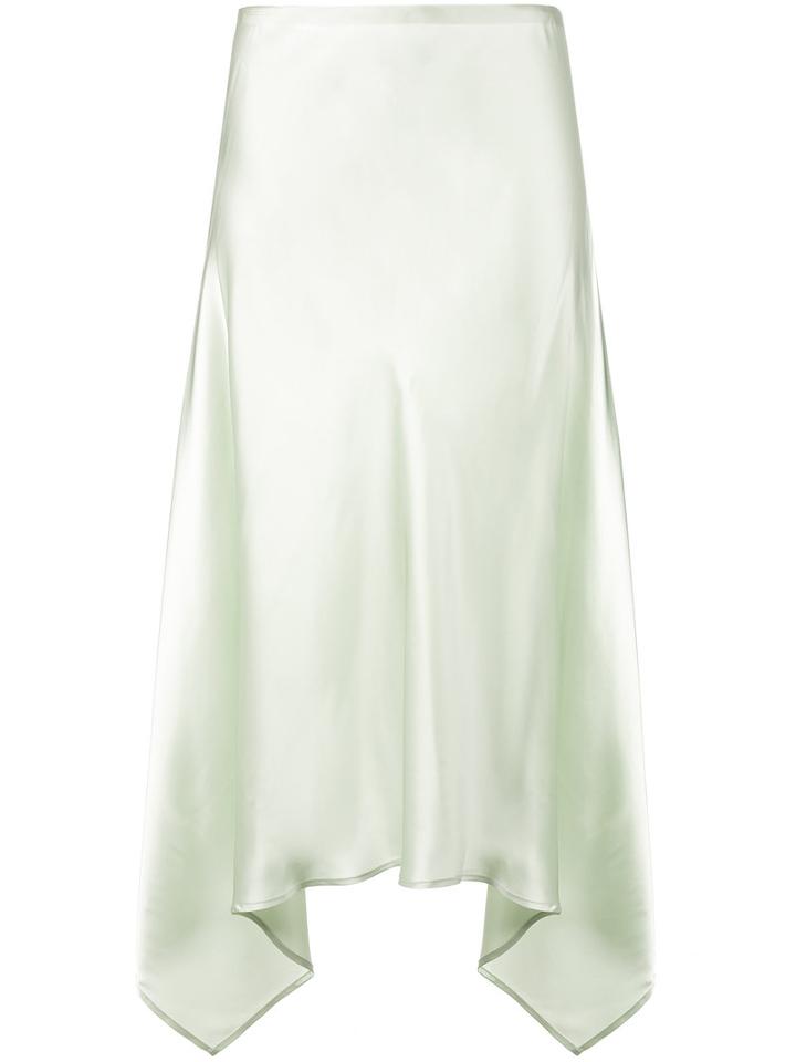 Sies Marjan - Asymmetric Midi Skirt - Women - Acetate/viscose - 4, Green, Acetate/viscose