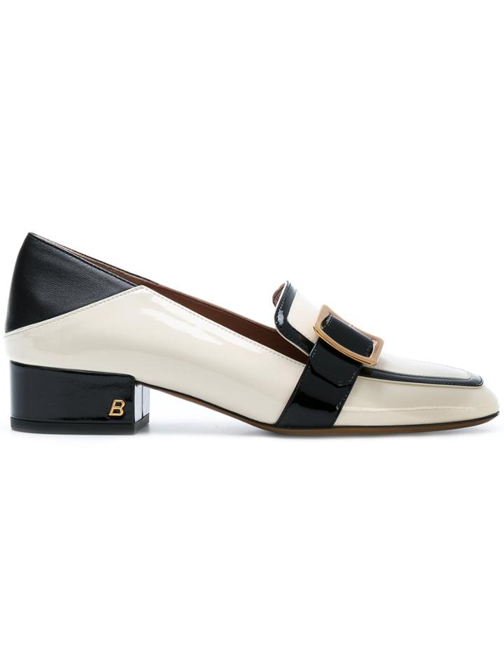 Bally Bicolour Buckled Front Pumps - Nude & Neutrals