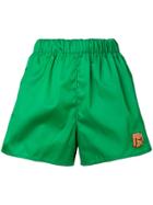 Prada Logo Patch Shorts - Green