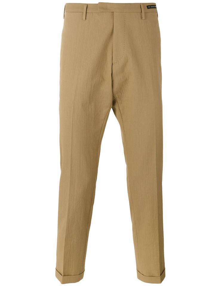 Pt01 Straight-leg Chinos, Men's, Size: 54, Nude/neutrals, Cotton/polyamide