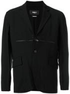 Yang Li Zip Detail Blazer - Black